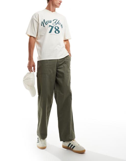 New Look - Pantaloni comodi kaki scuro