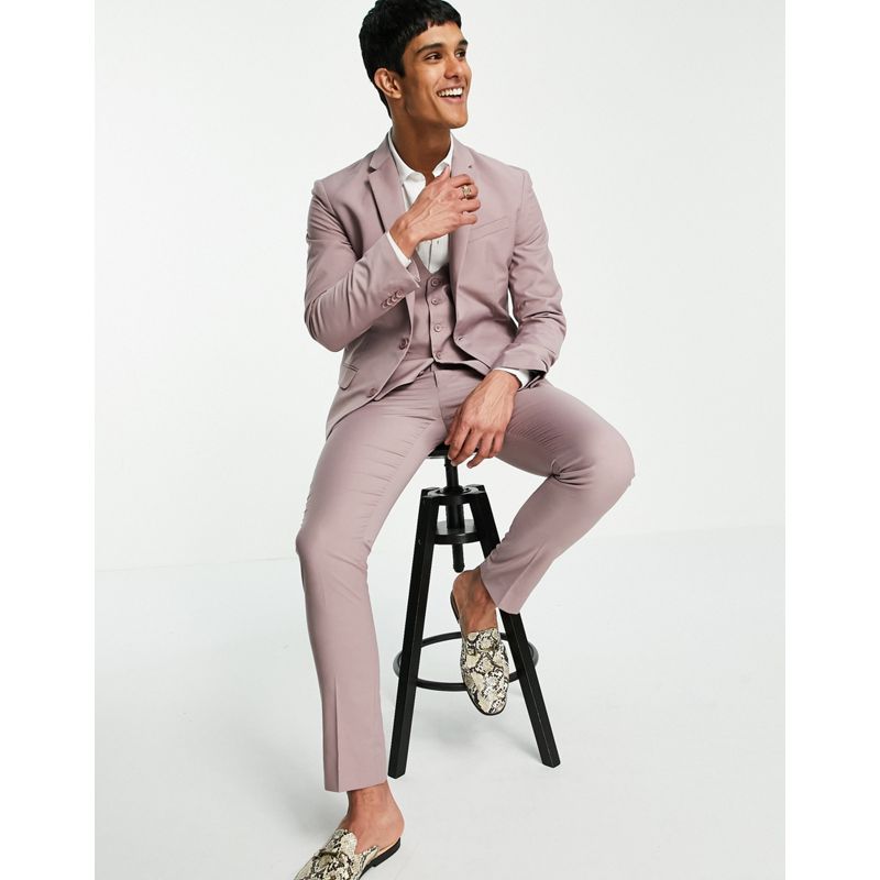 ZtVM5 Abiti New Look - Pantaloni da abito skinny rosa pallido