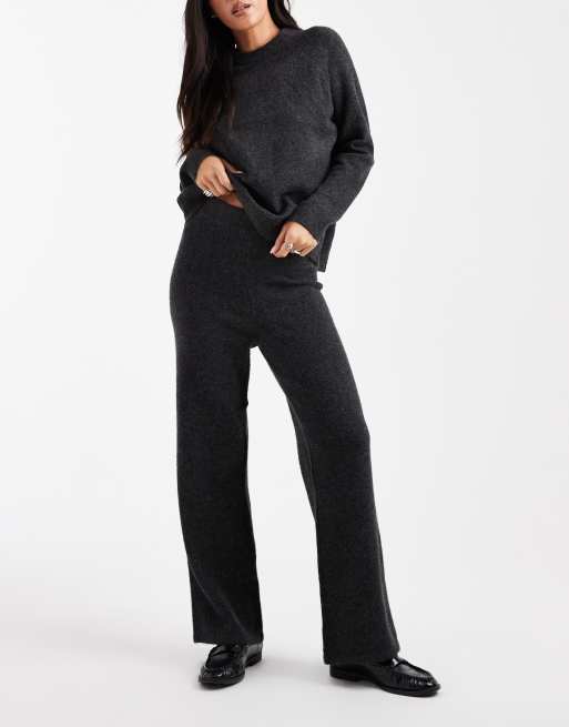 New Look - Pantaloni in maglia grigio scuro in coordinato, 3 di 5