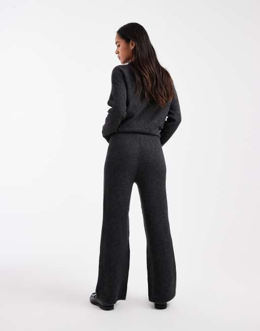 New Look - Pantaloni in maglia grigio scuro in coordinato, 4 di 5