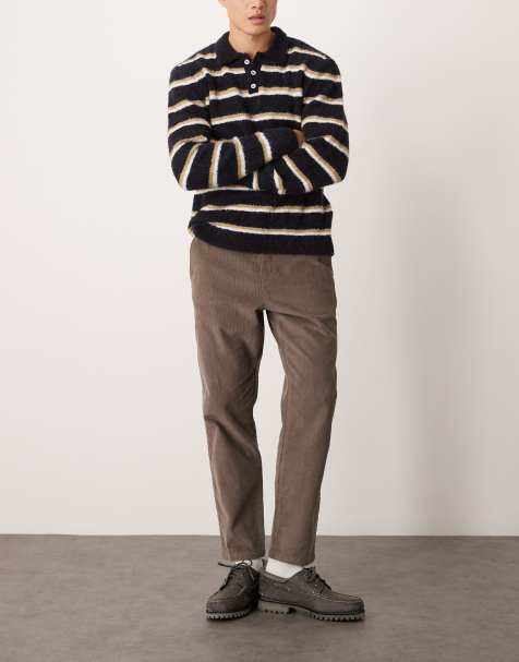 New Look - Pantaloni in tessuto a coste color marrone medio - view 1
