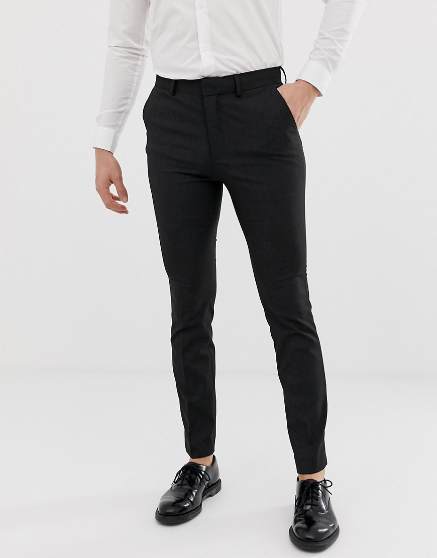 New Look - Pantaloni skinny eleganti antracite-Nero