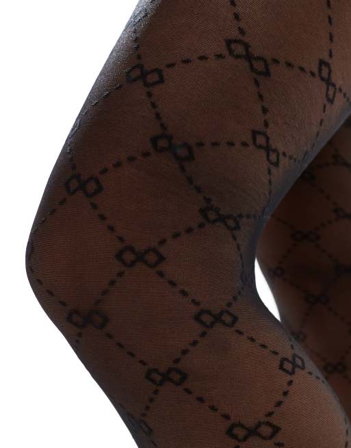 New Look - Panty met strikkenprint in zwart, 2 van 4