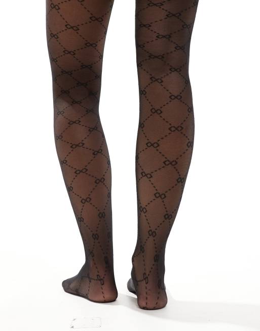 New Look - Panty met strikkenprint in zwart, 4 van 4