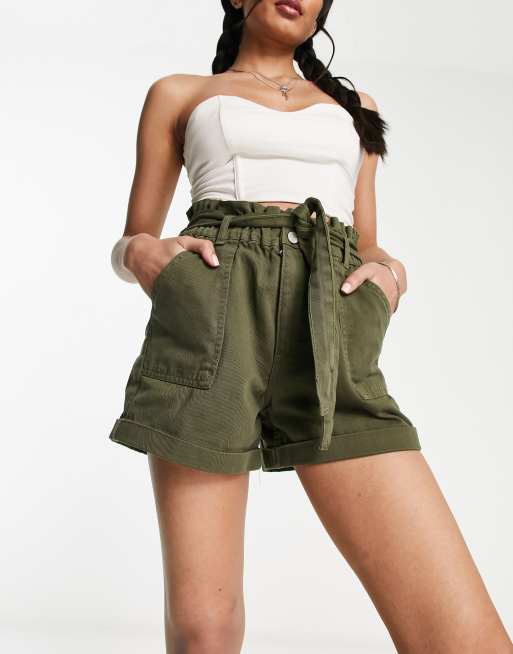 LUSH Brown Shorts - Paperbag Waist Shorts - High-Waisted Shorts