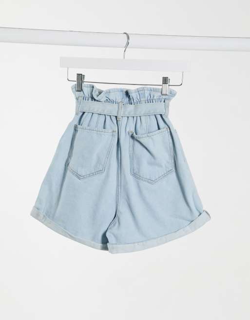 Light blue paperbag store shorts