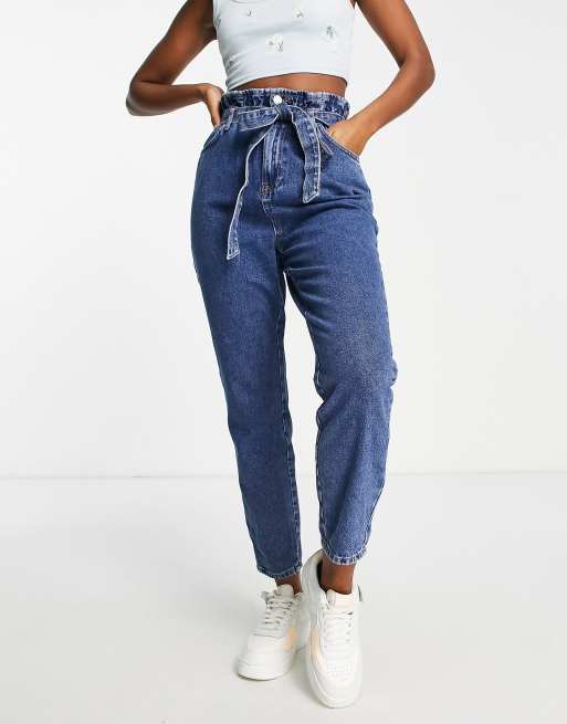 Women's best sale paperbag jeans