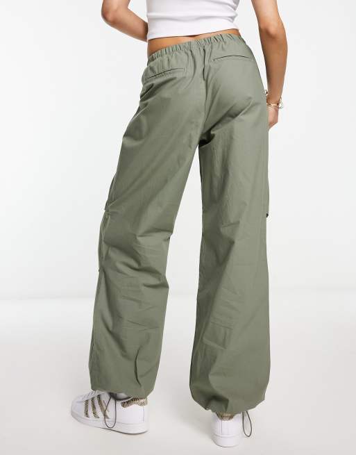 New Look parachute pants in light khaki