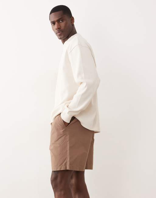 New Look - Parachuteshort met elastische taille in bruin, 3 van 5