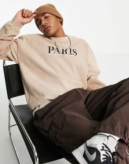 New Look - Paris - Felpa color pietra
