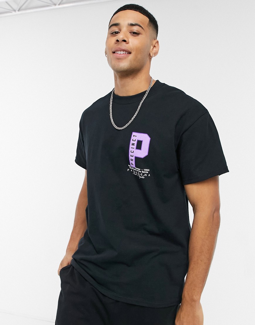 New Look – Pasadena – Svart t-shirt i oversize-Vit