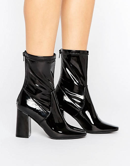 New Look Patent Heeled Ankle Boot