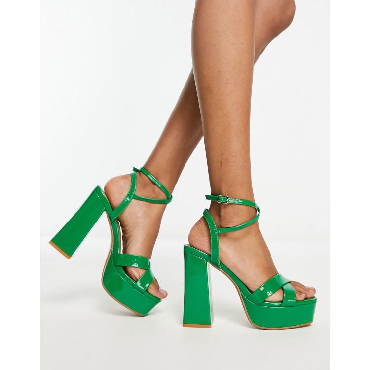 Green high 2025 heels uk