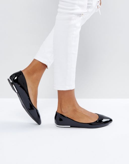 New Look Patent Pointed Flat Shoe