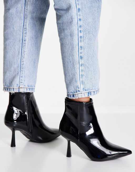 New look cheap patent ankle boots