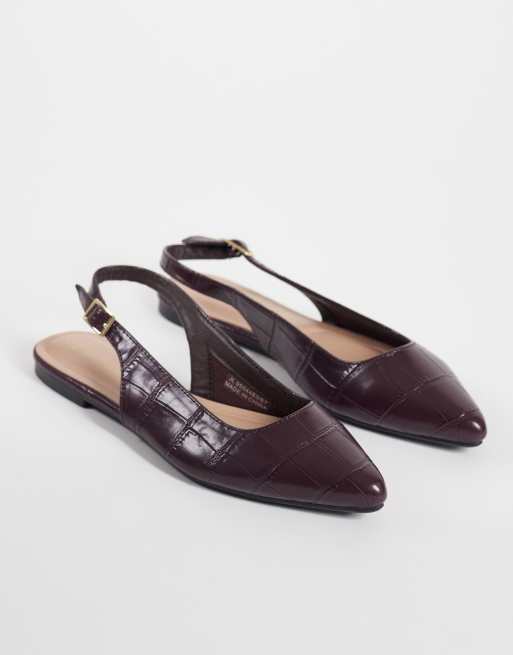 New Look patent strappy stiletto heel in dark burgundy , 3 of 5