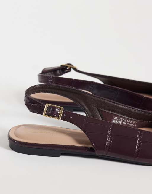 New Look patent strappy stiletto heel in dark burgundy , 4 of 5