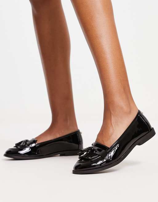 New look black patent deals loafers