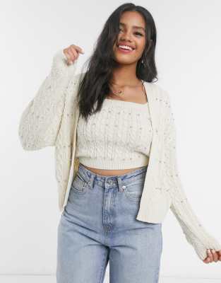 pearl beaded cardigan