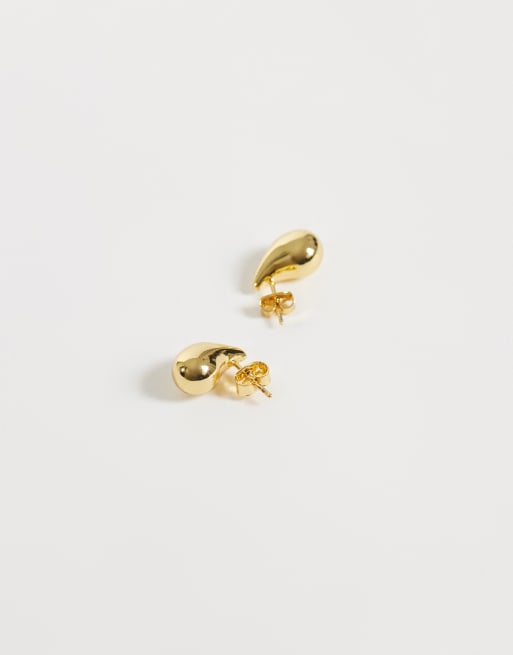 New Look pendientes lágrima dorados, 4 de 4