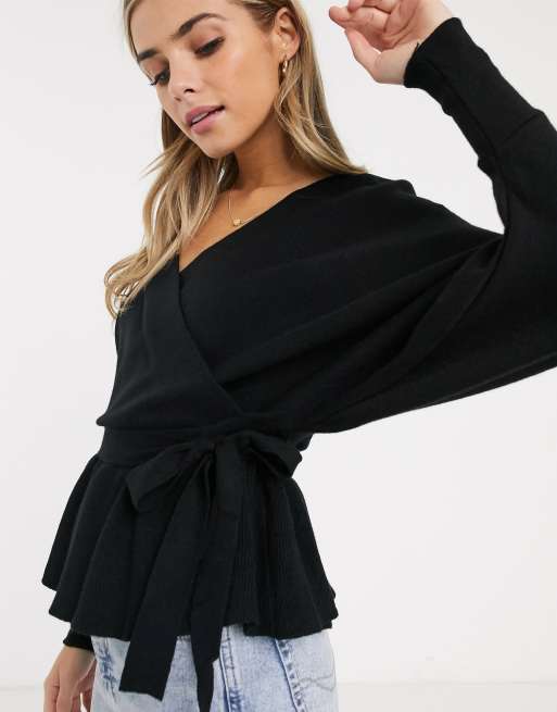 Black peplum outlet jumper