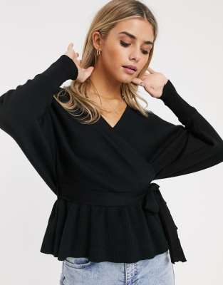 peplum wrap jumper