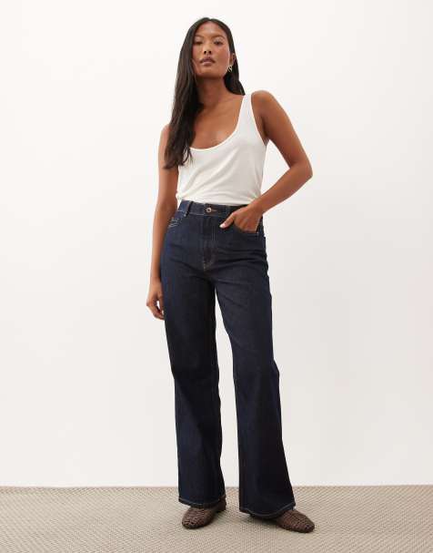 New Look Petite Adalae wide leg jean in navy - view 1