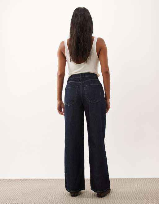 New Look Petite Adalae wide leg jean in navy, 2 of 5