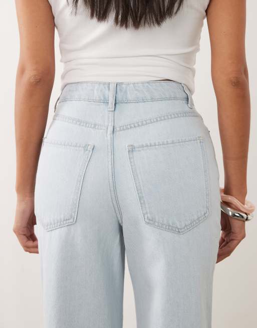 New Look Petite Adalae wide leg jeans in light blue, 5 of 5