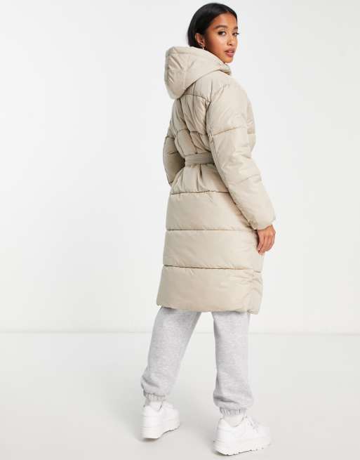 Cream ladies puffer coat new arrivals