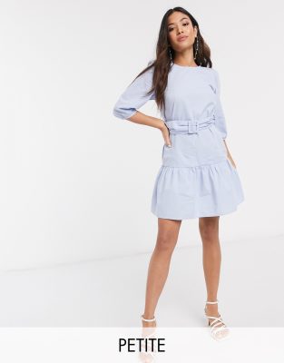 petite light blue dress