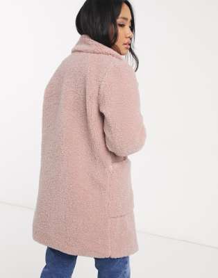 new look pink coat