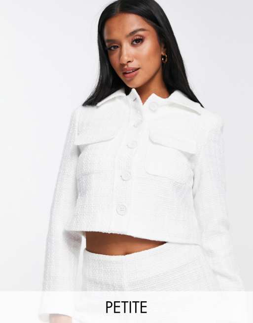 White on sale cropped blazer