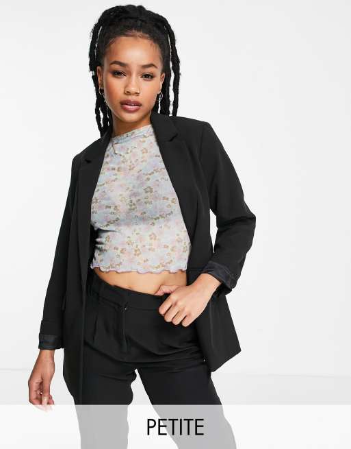 New Look Petite boyfriend blazer in black