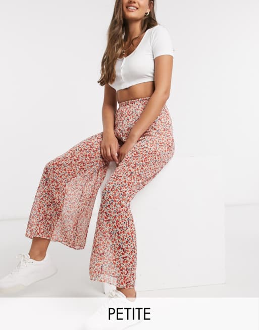 Fluid Wide Leg Pants in Botanical