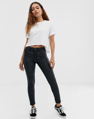 new look petite coated jeans