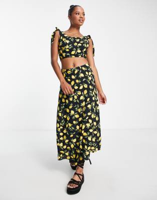 crop top and skirt set new look