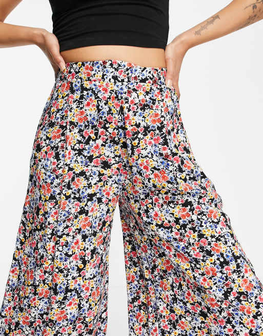 Free People Menorca Cropped - Floral Pants - Wide-Leg Pants - Lulus