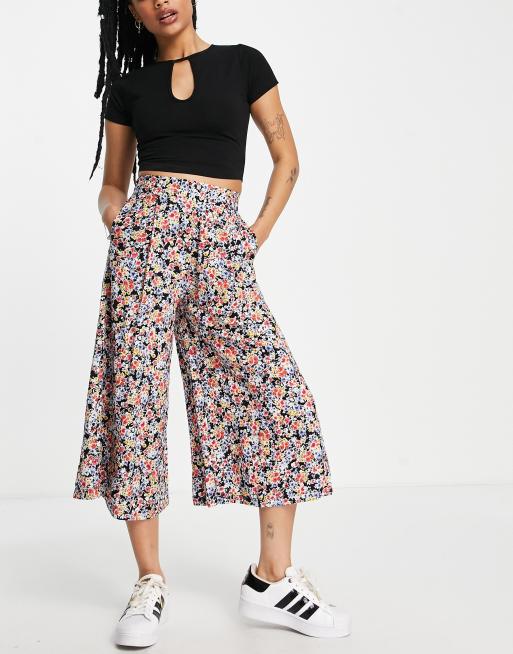 Petite cropped 2025 wide leg trousers