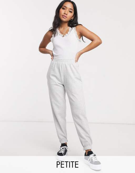 New Look Petite cuffed jogger in light grey