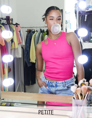 New Look Petite New Look Petite cut out vest in pink