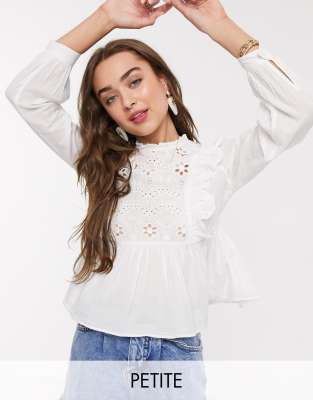 peplum embroidered tops