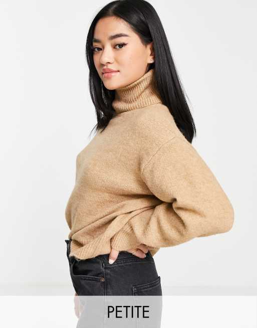 New Look Petite – Dicker Rollkragenpullover in Camel