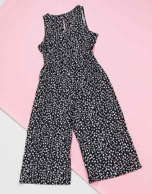 pink polka dot jumpsuit new look