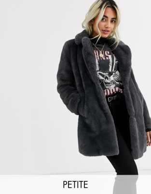 asos petite faux fur coat