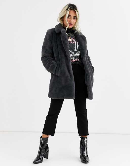 New look petite 2025 fur coat