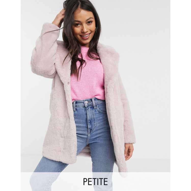 New look pale 2025 pink fur coat