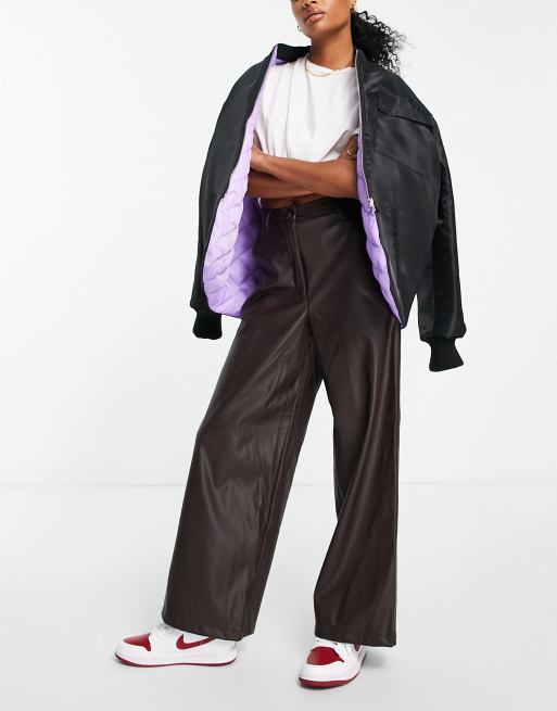 New look faux leather trousers hotsell