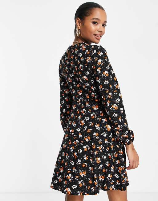 New look floral mini dress best sale