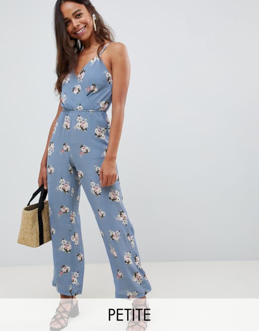 New look blue store floral jumpsuit